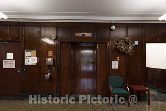 Photo - Elevator lobby. U.S. Forest Service Building in Elkins, West Virginia- Fine Art Photo Reporduction