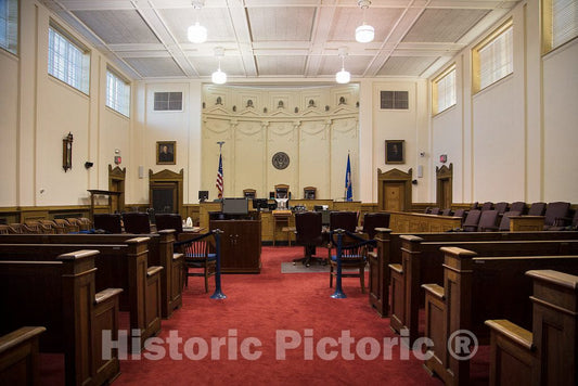 Photo- Courtroom. U.S. Courthouse in Harrisonburg, Virginia 1 Fine Art Photo Reproduction