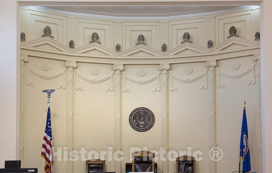 Photo- Architectural details in courtroom. U.S. Courthouse in Harrisonburg, Virginia 1 Fine Art Photo Reproduction