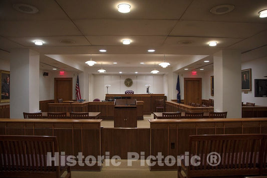 Photo- Courtroom. U.S. Courthouse in Harrisonburg, Virginia 2 Fine Art Photo Reproduction