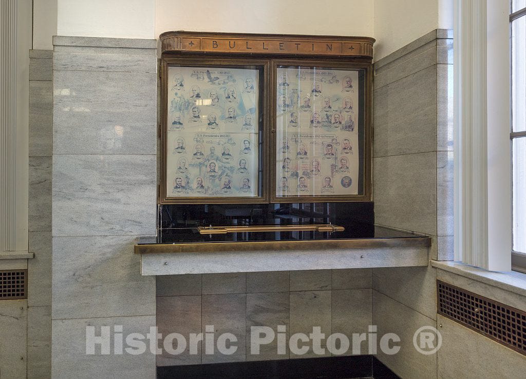 Photo - Bulletin Display case. U.S. Courthouse, Harrisonburg, Virginia- Fine Art Photo Reporduction