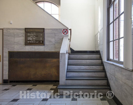 Photo- Stairway. U.S. Courthouse, Harrisonburg, Virginia 2 Fine Art Photo Reproduction