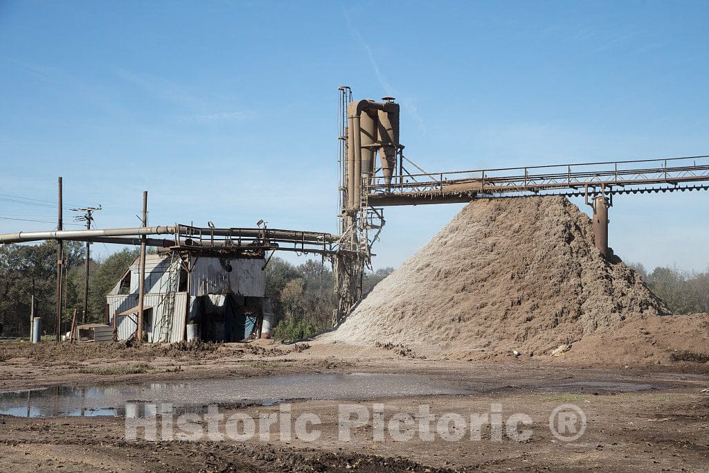 Photo - A Large Pile of extracted cottonseed at a Cotton Gin Complex Near Batesville, Mississippi- Fine Art Photo Reporduction