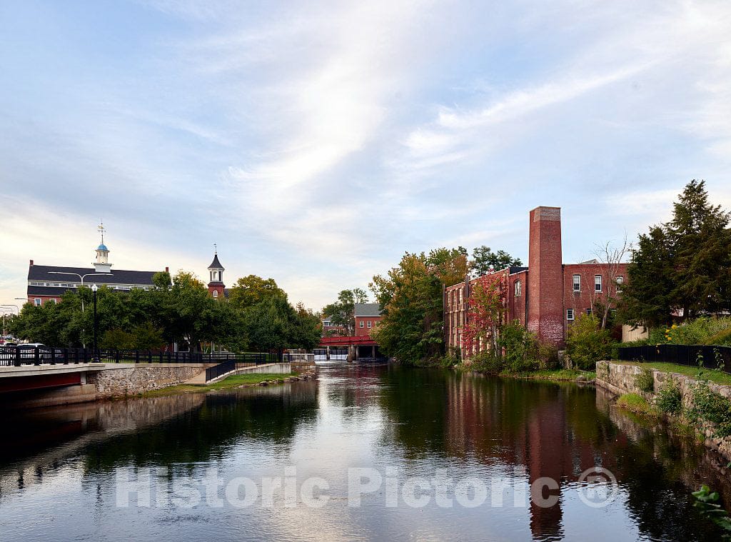 Photo - Classic Buildings and an Old Mill in Laconia, New Hampshire- Fine Art Photo Reporduction