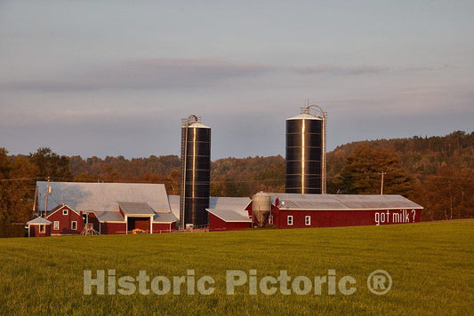 Photo - Large Dairy-Farm Complex Near Waterford, New Hampshire- Fine Art Photo Reporduction