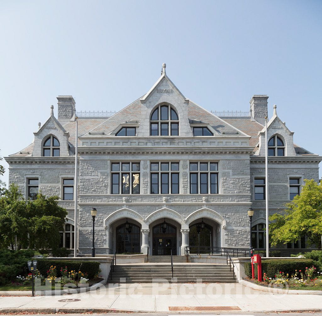 Photo- The Old, and Grand, United States Post Office Building in Concord, New Hampshire's Capital City 2 Fine Art Photo Reproduction