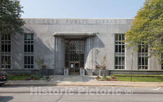 Photo - The Main Concord Public Library Building in Concord, New Hampshire's Capital City- Fine Art Photo Reporduction
