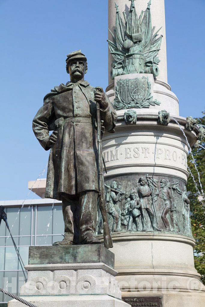Photo - A Portion of The Soldiers and Sailors Monument in Downtown Manchester, New Hampshire- Fine Art Photo Reporduction