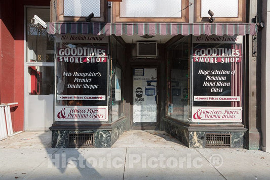 Photo - Smoke Shop in Downtown Manchester, New Hampshire- Fine Art Photo Reporduction