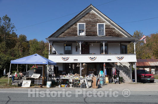 Photo - an Apparently Permanent Yard Sale Outside a House in Lunenburg, New Hampshire- Fine Art Photo Reporduction