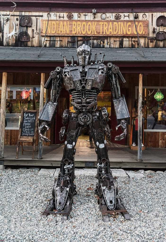 Photo - Imposing Metal-Art Robot at The Indian Brook Trading Co. Antiques and Collectibles Store in Bethlehem, New Hampshire- Fine Art Photo Reporduction
