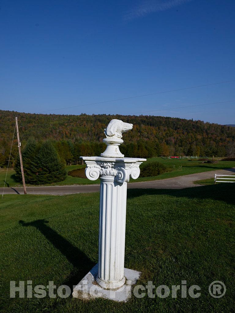 Photo- Some Dogs are Literally Placed on a Pedestal Outside The Dog Chapel, Indeed, a Quite serious Chapel Devoted to Departed and/or Beloved Canine Pets 1 Fine Art Photo