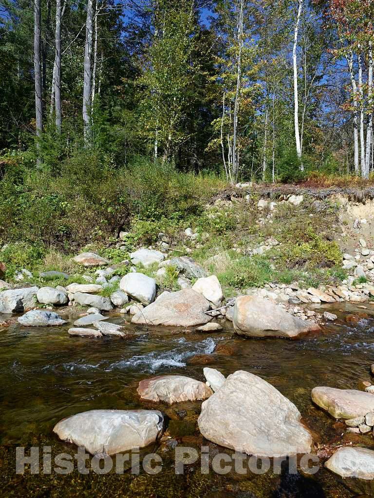 Photo- View of Rocky Otter Creek, which Flows Through Woods and farmland Between Weybridge and Middlebury, Vermont 2 Fine Art Photo Reproduction