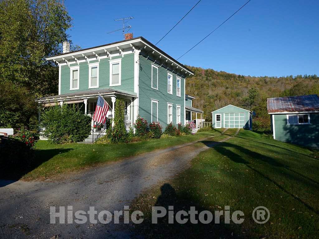 Photo - A Stately Home and Matched outbuildings in Hancock, Vermont- Fine Art Photo Reporduction
