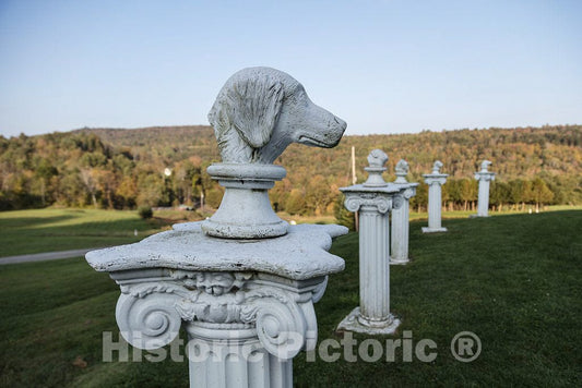 Photo- Some dogs are literally placed on a pedestal outside the Dog Chapel, indeed, a quite serious chapel devoted to departed and/or beloved canine pets 2 Fine Art Photo