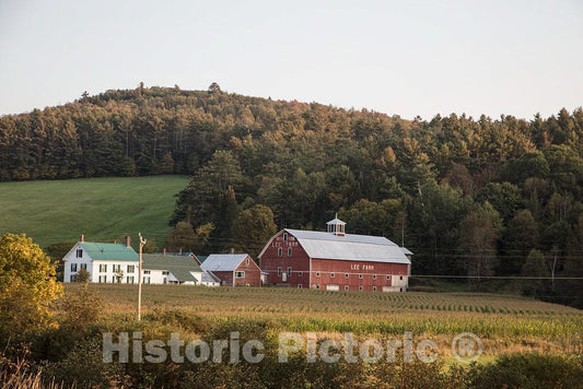 Photo - Farmstead, Including a Large Dairy barn, Near St. Johnsbury, Vermont- Fine Art Photo Reporduction