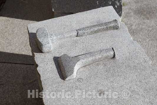 Photo- Decorative Granite Elements Outside The Vermont Granite Museum, Located Within an 1890s Manufacturing Plant in Barre (Pronounced Barry), Vermont 4 Fine Art Photo