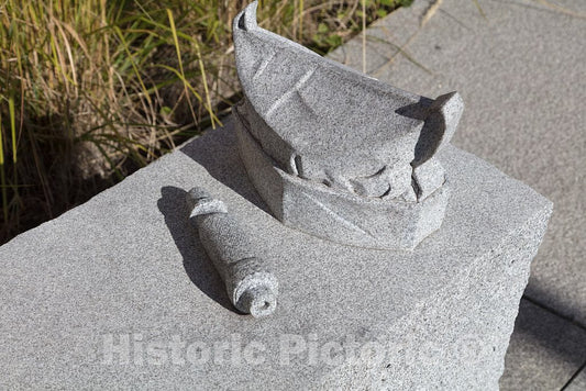 Photo- Decorative Granite Elements Outside The Vermont Granite Museum, Located Within an 1890s Manufacturing Plant in Barre (Pronounced Barry), Vermont 5 Fine Art Photo