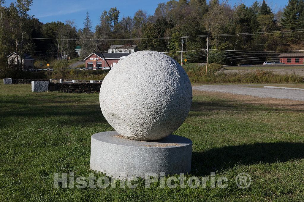 Photo - Decorative Granite Element Outside The Vermont Granite Museum, Located Within an 1890s Manufacturing Plant in Barre (Pronounced Barry), Vermont