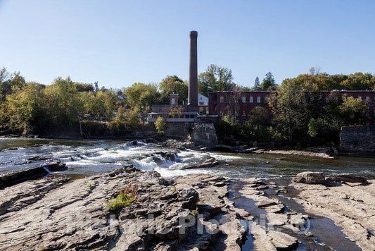 Photo - Old dam and millsite on the Winooski River in Winooski, Vermont- Fine Art Photo Reporduction