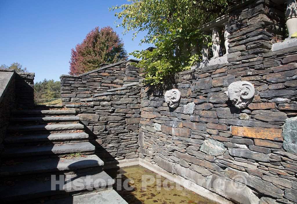 Photo - Stone Stairway at Goddard College's Greatwood Campus in Plainfield, Vermont- Fine Art Photo Reporduction