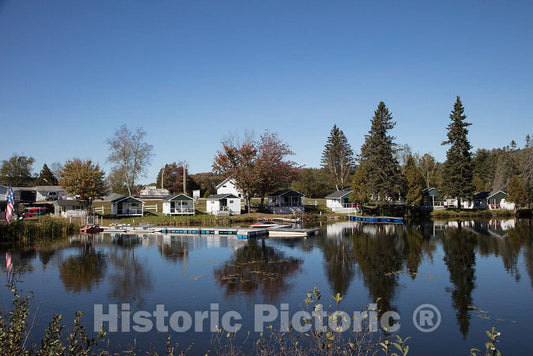 Photo - Cabins on Joe's Pond, near Danville, Vermont- Fine Art Photo Reporduction