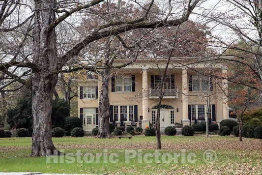 Photo - The D.A. Jewell Mansion, Built in 1912 for one of The Owners of The Crystal Spings Finishing and Textile Mill in Chickamauga, Georgia- Fine Art Photo Reporduction