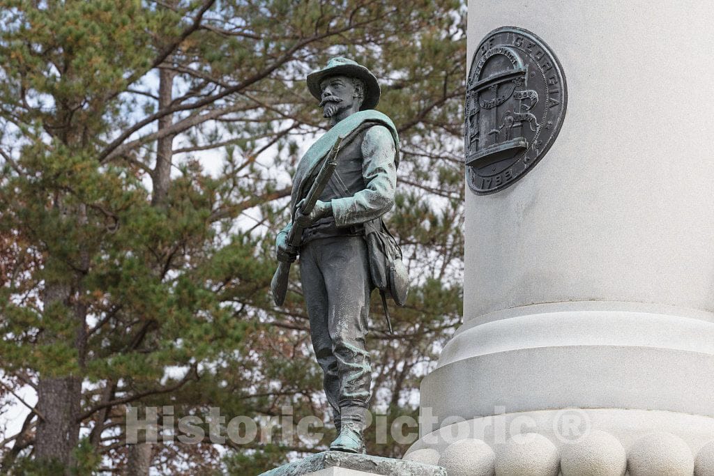 Photo- Figure on The Georgia Monument at The Chickamauga Portion of The Chickamauga & Chattanooga National Military Park 3 Fine Art Photo Reproduction