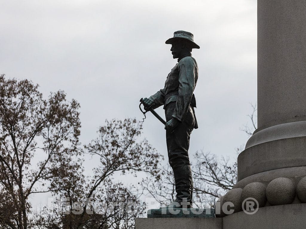 Photo- Figure on the Georgia Monument at the Chickamauga portion of the Chickamauga & Chattanooga National Military Park 4 Fine Art Photo Reproduction
