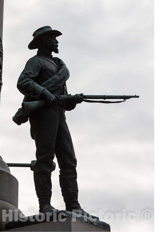 Photo- Figure on The Georgia Monument at The Chickamauga Portion of The Chickamauga & Chattanooga National Military Park 2 Fine Art Photo Reproduction