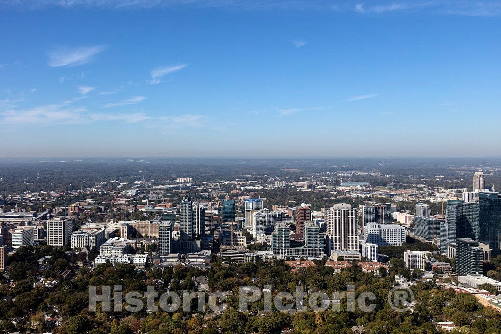 Photo- Aerial View of The Skyline of Atlanta, Georgia's Capital and Largest City 1 Fine Art Photo Reproduction