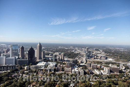 Photo- Aerial View of The Skyline of Atlanta, Georgia's Capital and Largest City 2 Fine Art Photo Reproduction