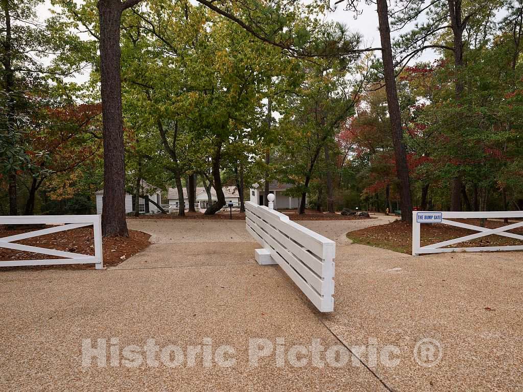 Photograph- Gateway to the"Little White House" in Warm Springs, Georgia, the town in which Franklin Roosevelt sought treatment for polio in 1924, nine years before he became U.S. president