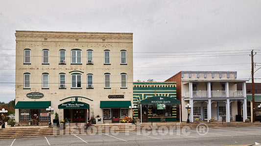 Photo- Buildings in Downtown Warm Springs, Georgia, The Town in which Franklin Roosevelt Sought Treatment for polio in 1924, Nine Years Before he Became U.S. President 1