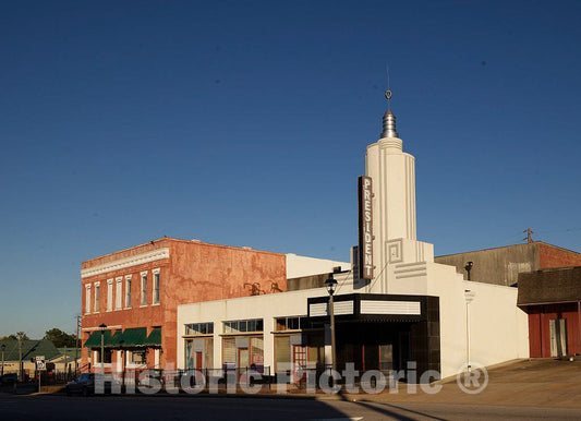 Photo - The President Theatre and Surrounding Buildings in Manchester, Georgia- Fine Art Photo Reporduction