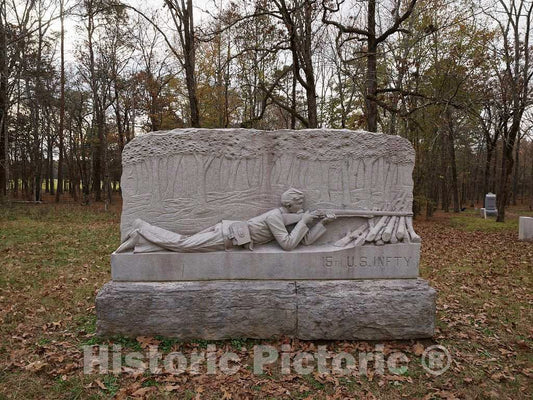 Photo- The U.S. (Regular Army) 15th Infantry Regiment Monument at The Chickamauga Portion of The Chickamauga & Chattanooga National Military Park 2 Fine Art Photo Reproduction