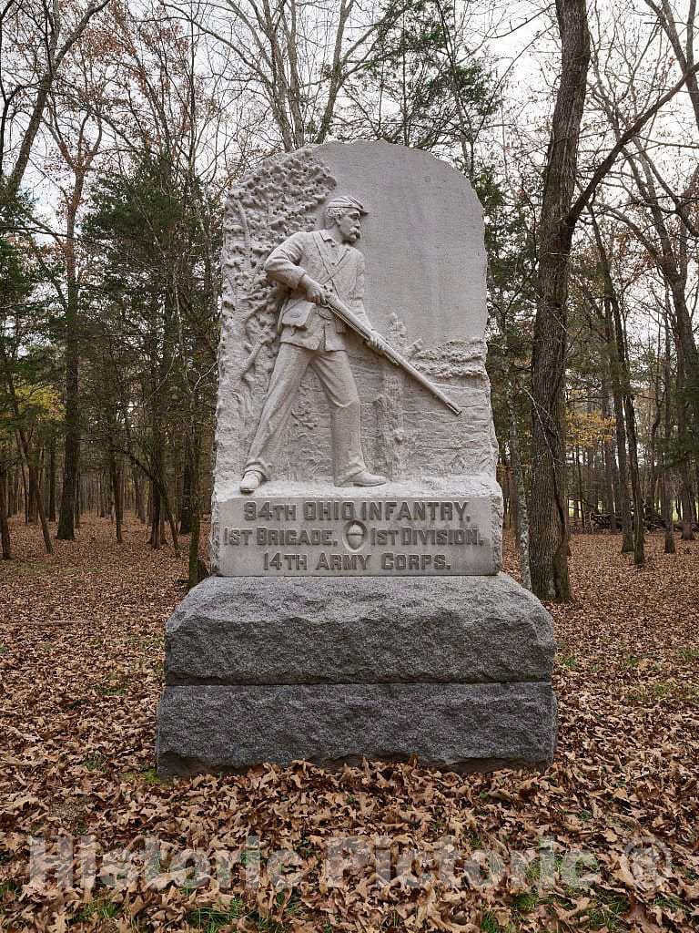 Photo - The 94th Ohio Infantry Monument at The Chickamauga Portion of The Chickamauga & Chattanooga National Military Park- Fine Art Photo Reporduction