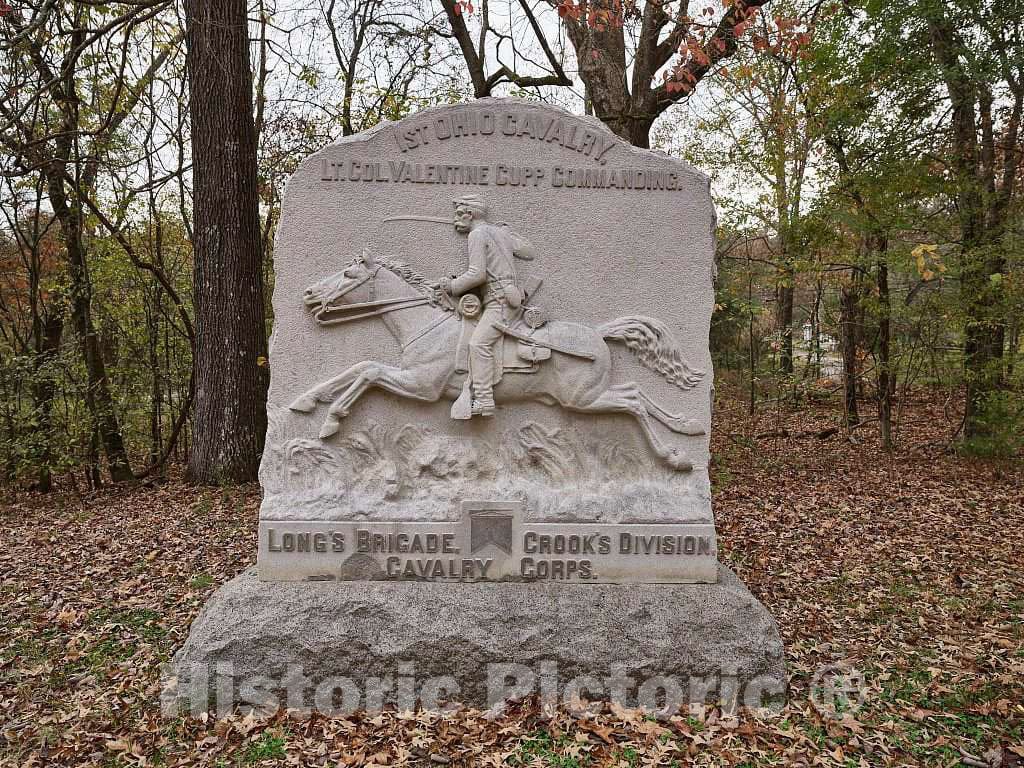 Photo - The 1st Ohio Cavalry Monument at The Chickamauga Portion of The Chickamauga & Chattanooga National Military Park- Fine Art Photo Reporduction