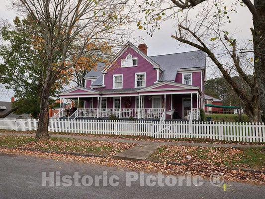 Photograph- Lovely home at the old U.S. Cavalry post at Fort Oglethorpe, Georgia, now part of the larger town of the same name, near the Chickamauga Battlefield site from the U.S. Civil War