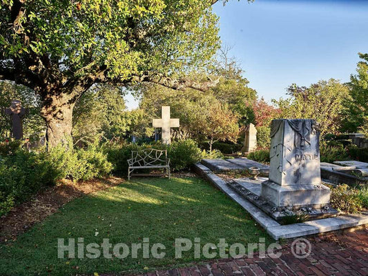 Photo - Gravesite at the historic Oakland Cemetery in Atlanta, the capital and largest city in the U.S. state of Georgia- Fine Art Photo Reporduction