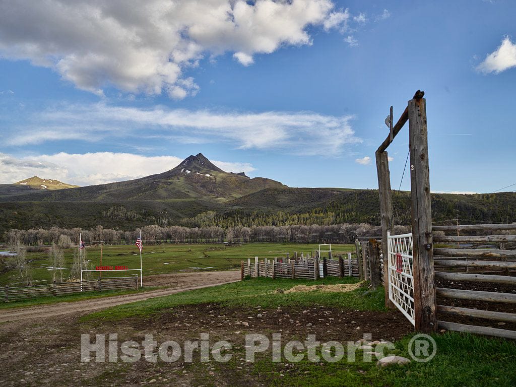 Photo- Scene at The Ladder Livestock Ranch, on The Colorado Border Near Savery, Wyoming. The Ranch operates in Both States, Running Sheep in Wyoming and Cattle in Colorado 1