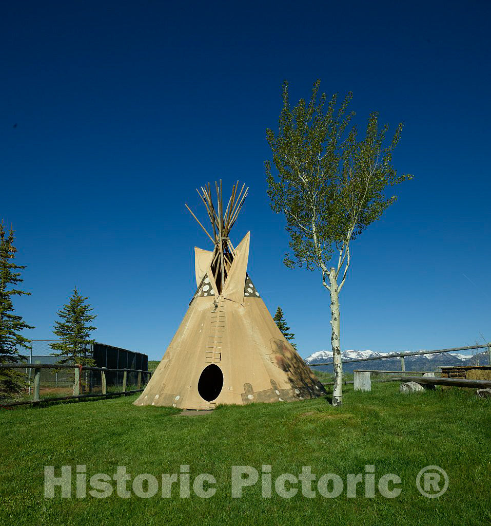 Teepee  at Spring Creek Resort Ranch on The Edge of Grand Teton National Park and a Wildlife Reserve Beneath The Teton Mountain Range in Jackson Hole 2