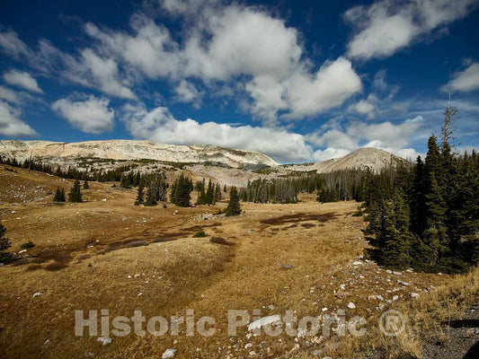 Photo- It's Early October, and, Somewhat Surprisingly, There's no Snow as Yet on The Distant Snowy Range of The Rocky Mountains in Carbon County, Wyoming 1 Fine Art Photo