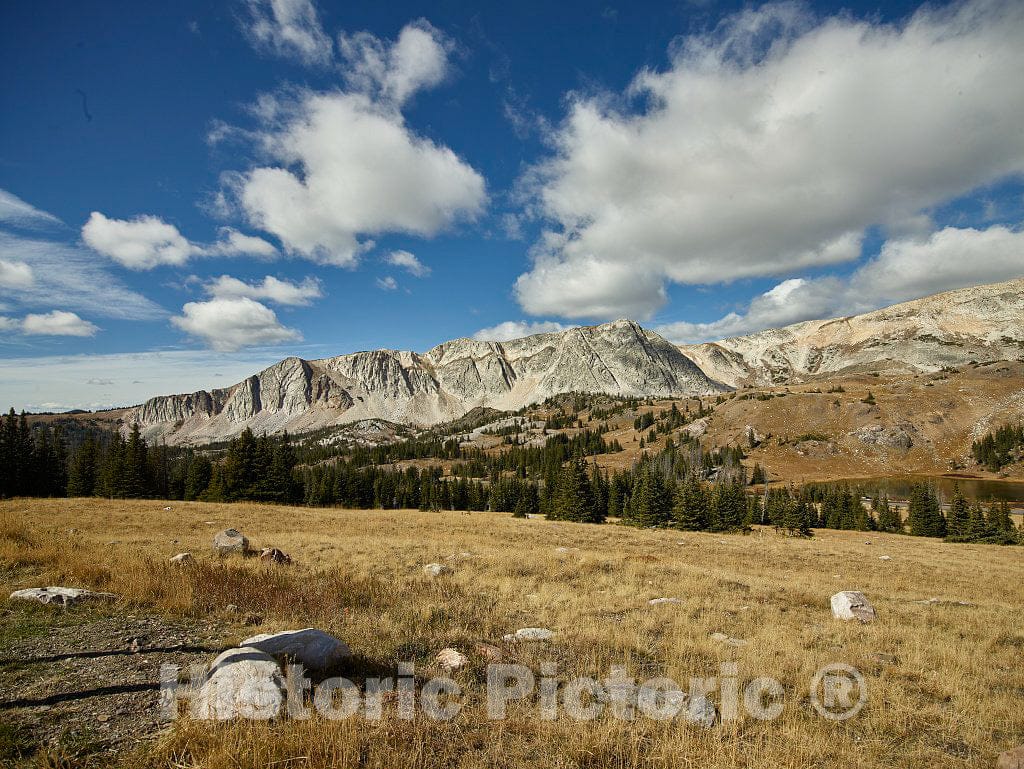 Photo- It's Early October, and, Somewhat Surprisingly, There's no Snow as Yet on The Distant Snowy Range of The Rocky Mountains in Carbon County, Wyoming 2 Fine Art Photo