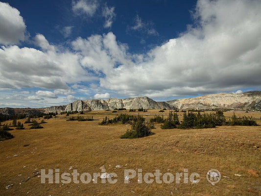 Photo- The Foothills are high and Dry Below The Distant Snowy Range of The Rocky Mountains in Carbon County, Wyoming 1 Fine Art Photo Reproduction
