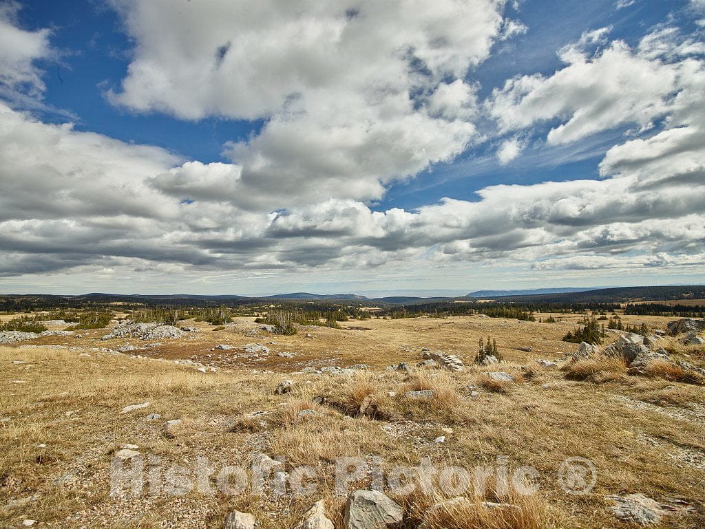Photo- The Foothills are high and Dry Below The Distant Snowy Range of The Rocky Mountains in Carbon County, Wyoming 2 Fine Art Photo Reproduction