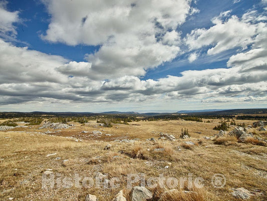 Photo- The Foothills are high and Dry Below The Distant Snowy Range of The Rocky Mountains in Carbon County, Wyoming 2 Fine Art Photo Reproduction
