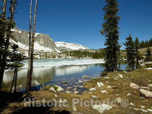 Photo- View of Lake Marie in Wyoming's Snowy Range, Between Saratoga and Laramie 6 Fine Art Photo Reproduction