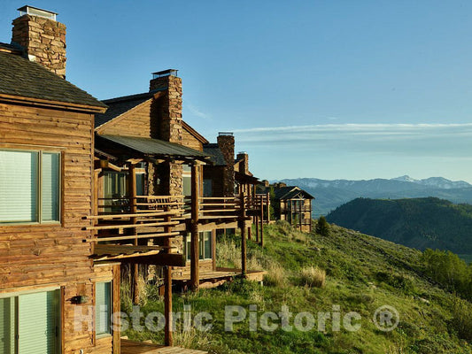 Photo - Cabins at Spring Creek Ranch Resort in Jackson Hole- Fine Art Photo Reporduction