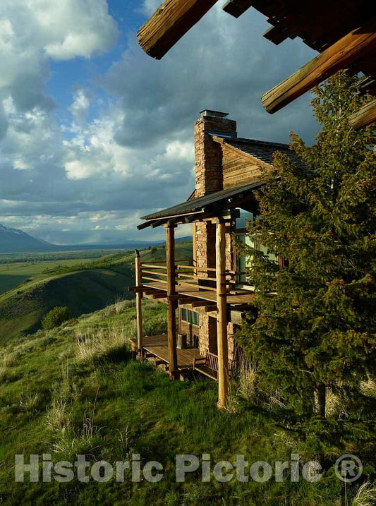 Photo- Cabin at Spring Creek Ranch resort in Jackson Hole 1 Fine Art Photo Reproduction